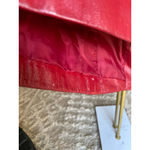 Alfani Red Genuine Leather Jacket 3X Streetwear Zip Preppy Classic Bold Boho Lux Photo 5