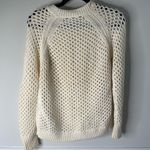 Rebecca Taylor  white merino wool cable knit sweater size‎ small Photo 4