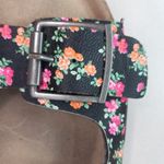 Unionbay Melissa 10M Cork Sole Floral Sandals Shoes in Black Multi Photo 1