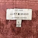 Lucky Brand  Pink Floral Textured Lace Top Photo 7