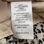 Betseys Boutique Shop Leopard Print Midi Dress Tiered Ruffle Short Sleeve L Tan Size L Photo 3