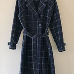 Abercrombie & Fitch Plaid Belted Long Coat Photo 0