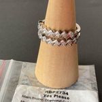 Bomb Party RBP2734 “Yes Please” Diamond CZ on Rhodium Size 10 Ring NWT Photo 3