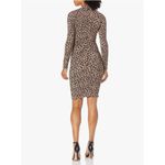 Likely NWT Leopard Print Bali Sheath Long Sleeve Ruched Mock Neck Dress Sz 4 Photo 7
