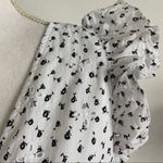 Loft  • Petite Eyelet Ruffle Sleeve Crossover Dress White Black Floral Photo 6
