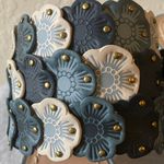 Coach : Blue Mae (G3689) Mule  Sandals- Tea Rose Appliqué- 9 Photo 11