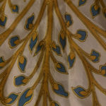 Square scarf purple blue gold tree of life print silky‎ acetate mod unique Photo 2