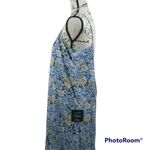 Lulus  Blue Floral Maxi Lightweight Swim Cover Tie Waist Beach Vacation Sz XS Photo 3