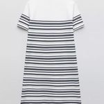 ZARA NWT  WOMEN'S STRIPED KNIT MINI DRESS WHITE /NAVY SIZE M 3859/035 Photo 3