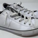 Converse  All Star Junior Leather Sneaker Size 6 Blue Spots on‎ Left Side in Pic. Photo 0