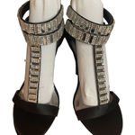 Camille La Vie New  Black Rhinestone Formal Dress Heels Size 8 Photo 0