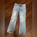 Amuse Society  bleached fray cropped jeans revolve fall casual classic denim $100 Photo 1