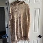 Democracy  Taupe and Brown Cowl Neck Poncho Photo 6
