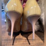 Jimmy Choo Yellow Patent Leather Abel Pumps Size 37 Photo 6