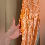 NWT As U Wish Orange Floral Maxi Romper Photo 1