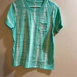 Ivory Ella  Green Tie-Dye T-Shirt Elephant Logo Unisex Adult Large Pocket Tee​ Photo 1