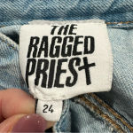 The Ragged Priest ASOS  Distressed Ripped‎ Straight Leg Jeans Zipper Legs Size 24 Photo 4