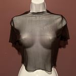 SheIn New Brown Sheer Top Size Small Photo 0