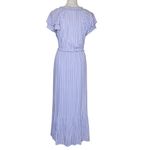 Old Navy Women's Blue Stripe Layered Maxi Tiered Dress Sz XL Cottage Coquette Photo 3