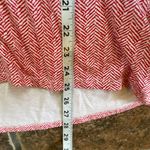 J.Jill 100% Pima Cotton Red and White Print T Shirt Top Size Small Photo 4