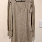 Steve Madden Ribbed Tan V-Neck Dress Photo 0