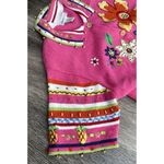 Vintage Arriviste Women's Sz XL Pink Spring Summer Flower Cardigan Sweater Photo 8