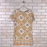 Lulus Lulu’s Dandy Lion Yellow Print Short Sleeve Shift Dress Size S Photo 4