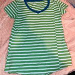 Toad & Co Green Striped T-shirt  Photo 0