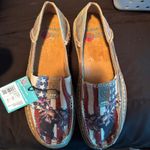 Ariat  Rodeo Quincy Cowboy‎ American Flag Slip On Loafer Shoes 6.5 Photo 1