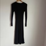 BODEN Ribbed Cut Out Dress Black Keyhole Neck‎ Long Sleeve Fitted 6 Photo 2