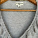 st. john's bay St John’s Bay woman’s ruffled cardigan sweater heather gray size 2X plus size Photo 13