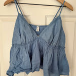 BP  NWT woven Babydoll Camisole blue blouse size XL Photo 0