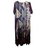 Lily by Firmiana Short Sleeve Dress Size 3XL Purple Photo 1