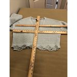 Rue 21 Women’s Cropped Knit Sweater in Size XS Teal Long Sleeve V-neck Pullover Photo 11