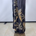 Farm Rio NWOT  Maxi Dress Size M Black Print Puff Sleeves Plant Short Sleeve Photo 10