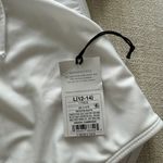 Shade & Shore Tie Front Plunging One Piece Swimsuit L White Photo 3