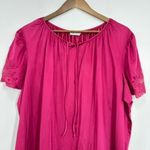 Vintage Lorraine 2X‎ Maroon Delicate Short Sleeve House Coat Robe Lace Delicate Pink Photo 1