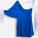DO+BE Royal Blue One Shoulder Draped Mini Dress – Size Small Photo 3