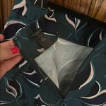 Ann Taylor NWOT Ann Taylor Floral Fall Green Pencil Skirt leaves Navy Pink Womens size 2 Photo 3