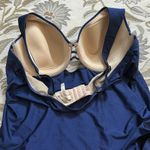 Cacique Swim by  Tankini Top Swimsuit Swim Balconette Navy Blue 44D Photo 2