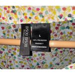 Bisou Bisou Lightweight Rainbow Ruffle Front Top Womens Large Floral Sheer Party Photo 4