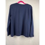 D&Co. Essentials Navy Long Sleeve Cotton Blend T Photo 4