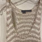 360 Sweater Striped Tank Top Size Small EUC Tan Photo 2