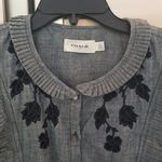 Coach 💕💕 Chambray Short Prairie Dress  ~ Blue 12 EUC 100% Cotton Prairie Chic Photo 12