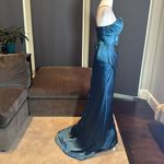 Women’s Full Length Prom Party Dress Criss Cross Straps Leg Slit Size 8 NWOT Photo 5