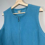 L.L.Bean Fleece Vest Womens Size L Large Blue Arctic Crop Y2k Cozy 90s Gorpcore Photo 1