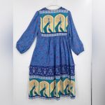 Chic Bohemian Blue and Green Long Sleeve Dress Size undefined Photo 3