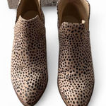 Cheetah Print Faux Leather Ankle Booties Size 9 Photo 0
