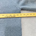 Garnet Hill Cashmere Knit Sweater Medium Turtleneck Button Accent Pastel Blue Photo 8