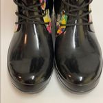 Roma Epaga' Floral Rain Boot size 8 Black Photo 4